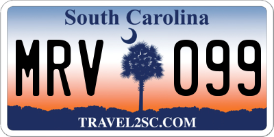 SC license plate MRV099