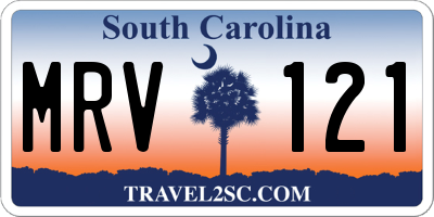 SC license plate MRV121
