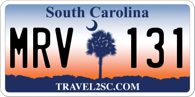 SC license plate MRV131