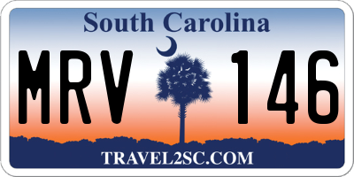 SC license plate MRV146