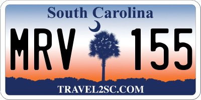 SC license plate MRV155