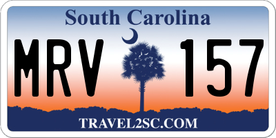 SC license plate MRV157