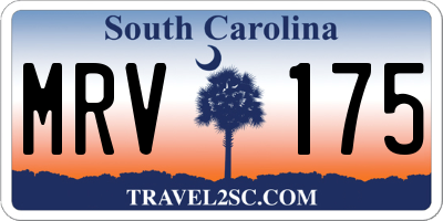 SC license plate MRV175