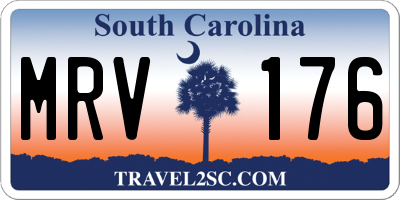 SC license plate MRV176