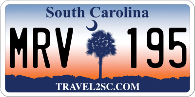SC license plate MRV195