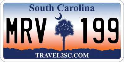SC license plate MRV199