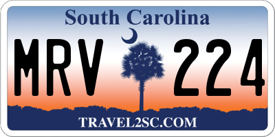 SC license plate MRV224