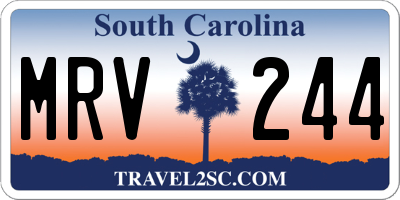 SC license plate MRV244