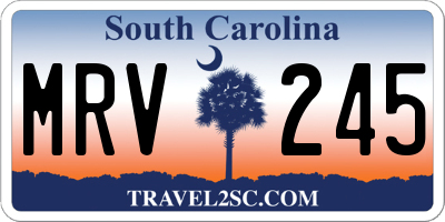 SC license plate MRV245