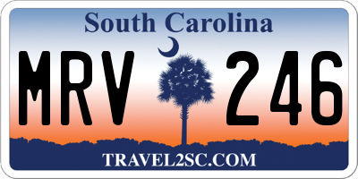 SC license plate MRV246
