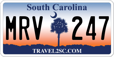 SC license plate MRV247