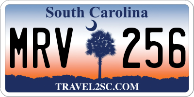 SC license plate MRV256