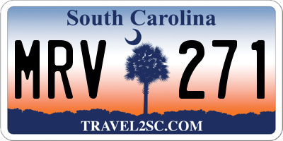 SC license plate MRV271