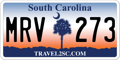 SC license plate MRV273