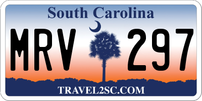 SC license plate MRV297