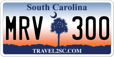 SC license plate MRV300