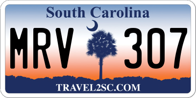SC license plate MRV307