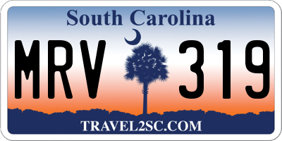 SC license plate MRV319