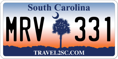 SC license plate MRV331