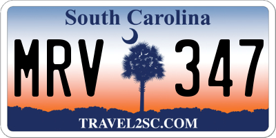 SC license plate MRV347