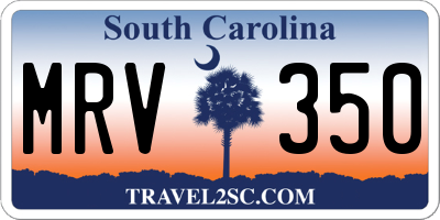 SC license plate MRV350