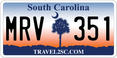 SC license plate MRV351