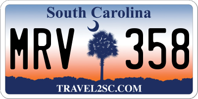 SC license plate MRV358