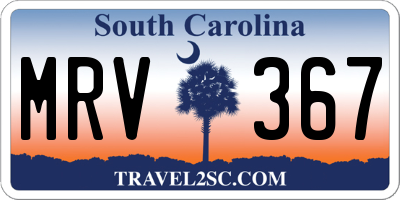 SC license plate MRV367
