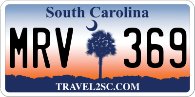 SC license plate MRV369