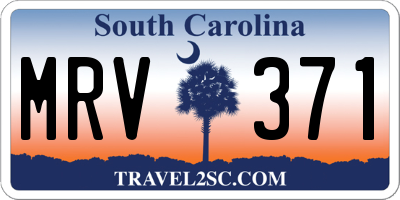 SC license plate MRV371