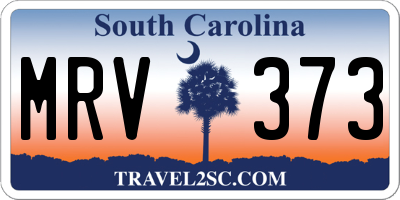 SC license plate MRV373
