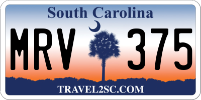 SC license plate MRV375