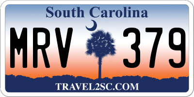 SC license plate MRV379