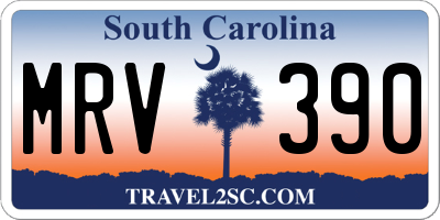 SC license plate MRV390