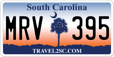 SC license plate MRV395