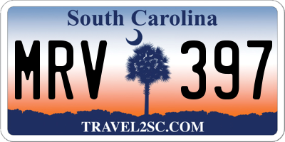 SC license plate MRV397