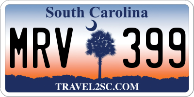 SC license plate MRV399