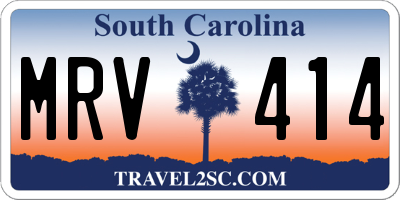 SC license plate MRV414