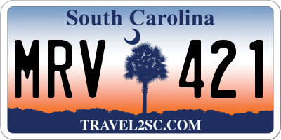 SC license plate MRV421