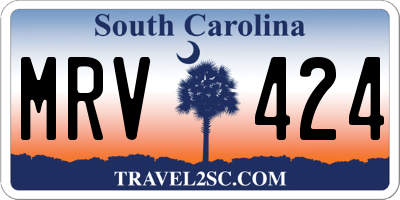 SC license plate MRV424