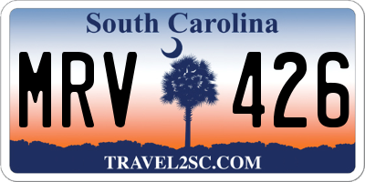 SC license plate MRV426