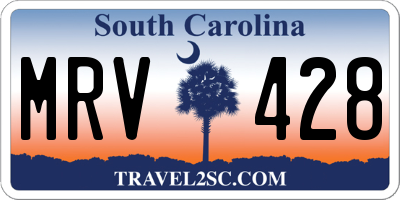 SC license plate MRV428