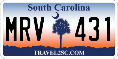 SC license plate MRV431