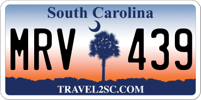 SC license plate MRV439
