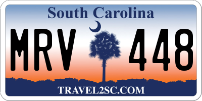 SC license plate MRV448