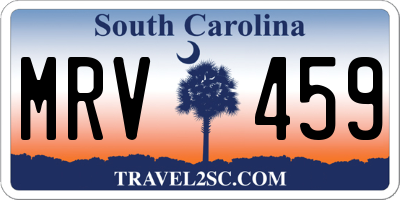 SC license plate MRV459