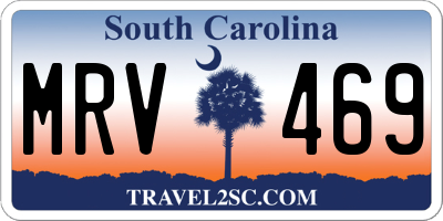 SC license plate MRV469