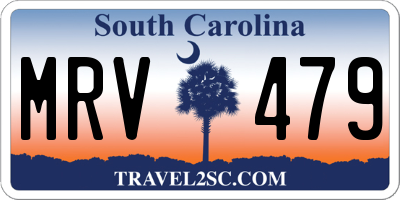 SC license plate MRV479