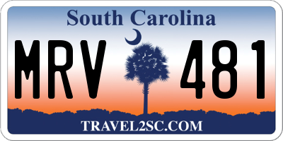 SC license plate MRV481