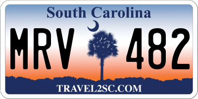 SC license plate MRV482